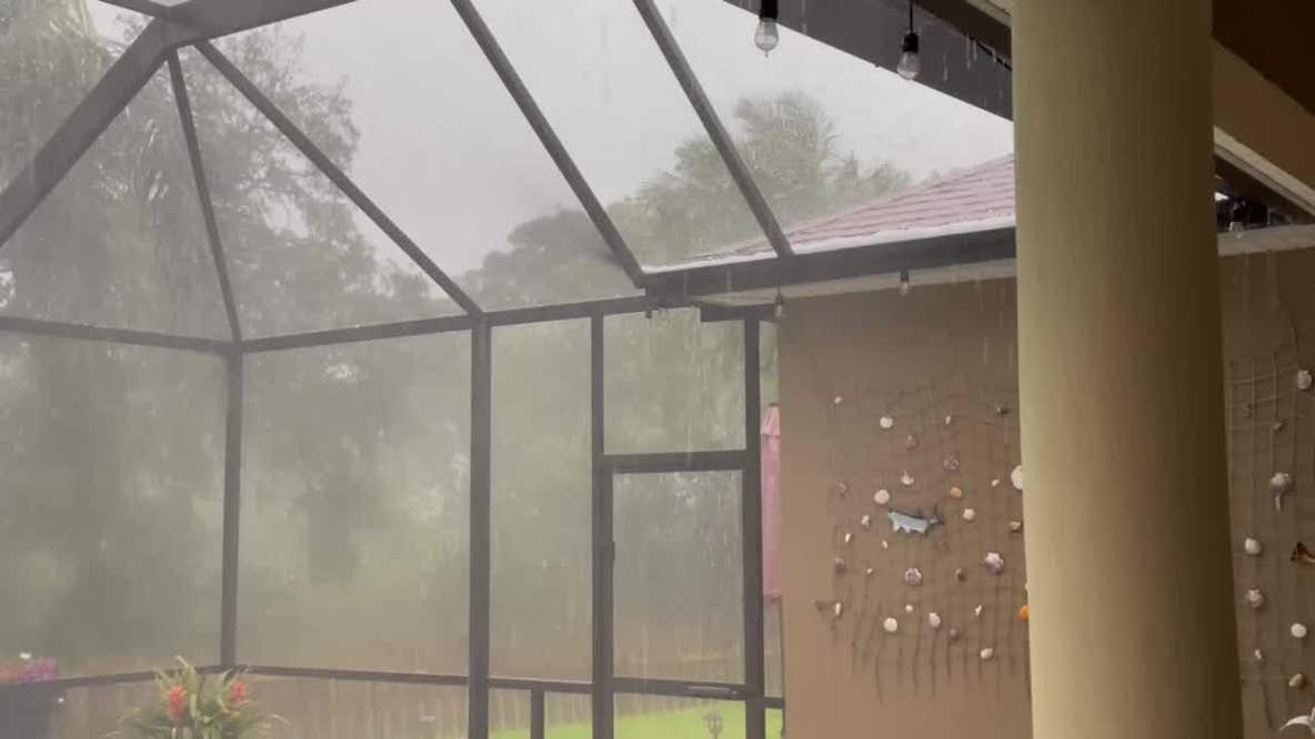 Hail in Merritt Island comes down, video shows
